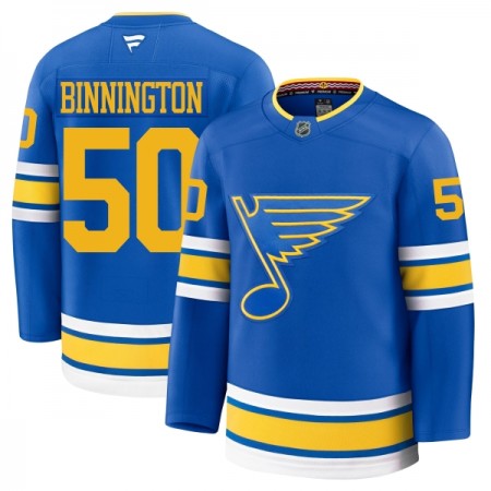 Miesten NHL St. Louis Blues Pelipaita 2025-26 Fanatics Premium Binnington Koti Jordan Sininen